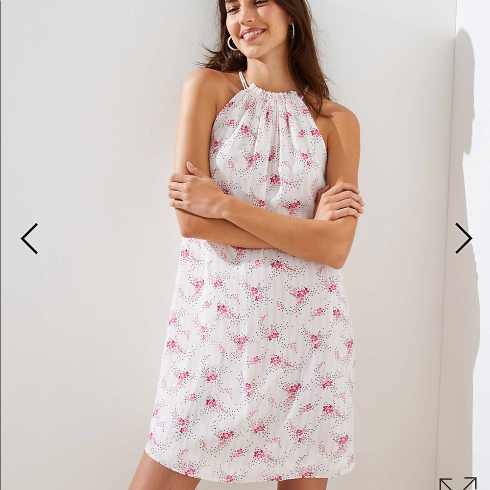 🆕LOFT Floral Halter Swing Dress